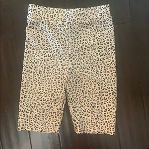 cheetah biker shorts